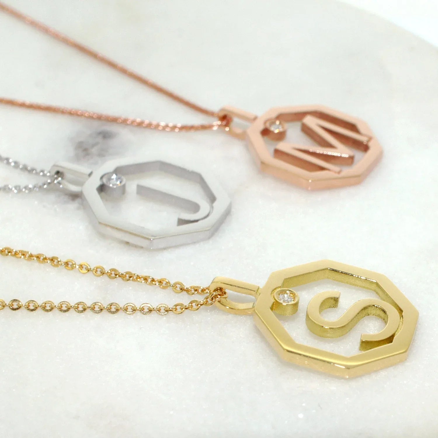 Initial pendant J - Lizunova Fine Jewels