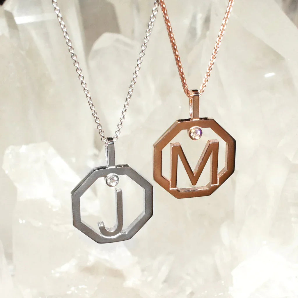 Initial pendant M - Lizunova Fine Jewels