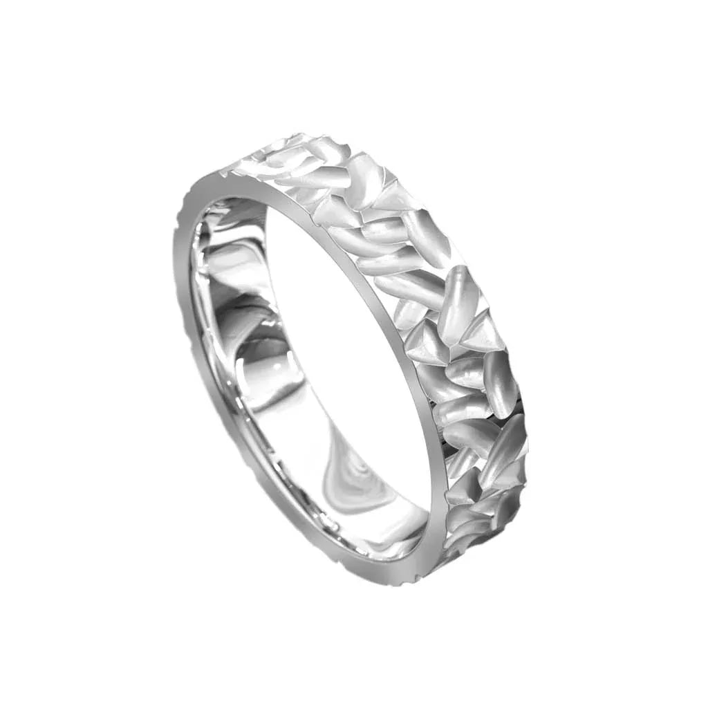 Jack | Mens hammered wedding band - Lizunova Fine Jewels