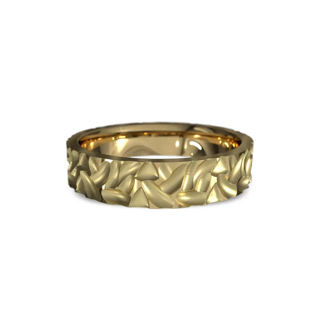 Jack | Mens hammered wedding band - Lizunova Fine Jewels