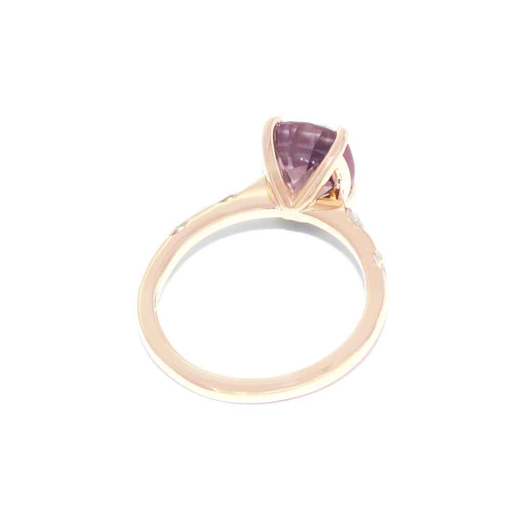 Jackie | Pink sapphire diamond engagement ring - Lizunova Fine Jewels