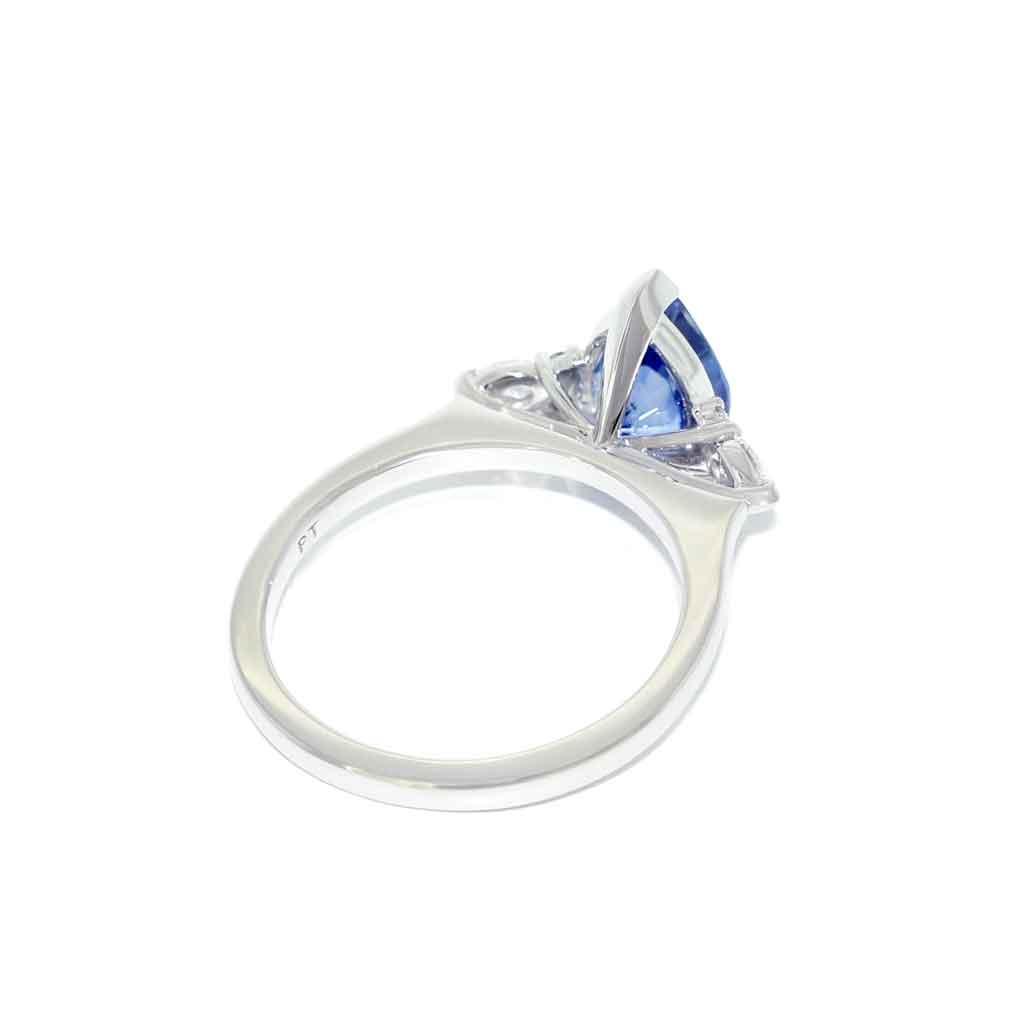 Kai | Pear cut Ceylon blue sapphire diamond engagement ring - Lizunova Fine Jewels