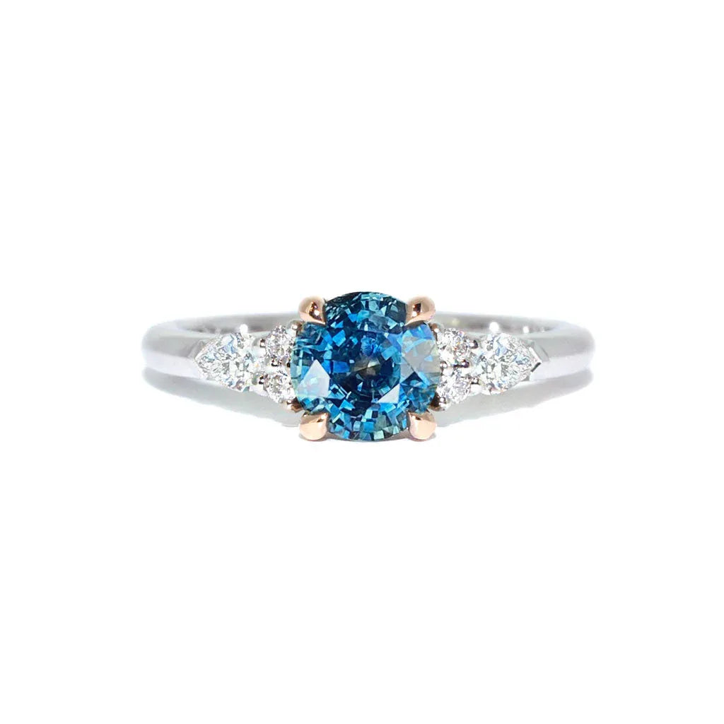 Kai | Montana sapphire & diamond engagement ring - Lizunova Fine Jewels
