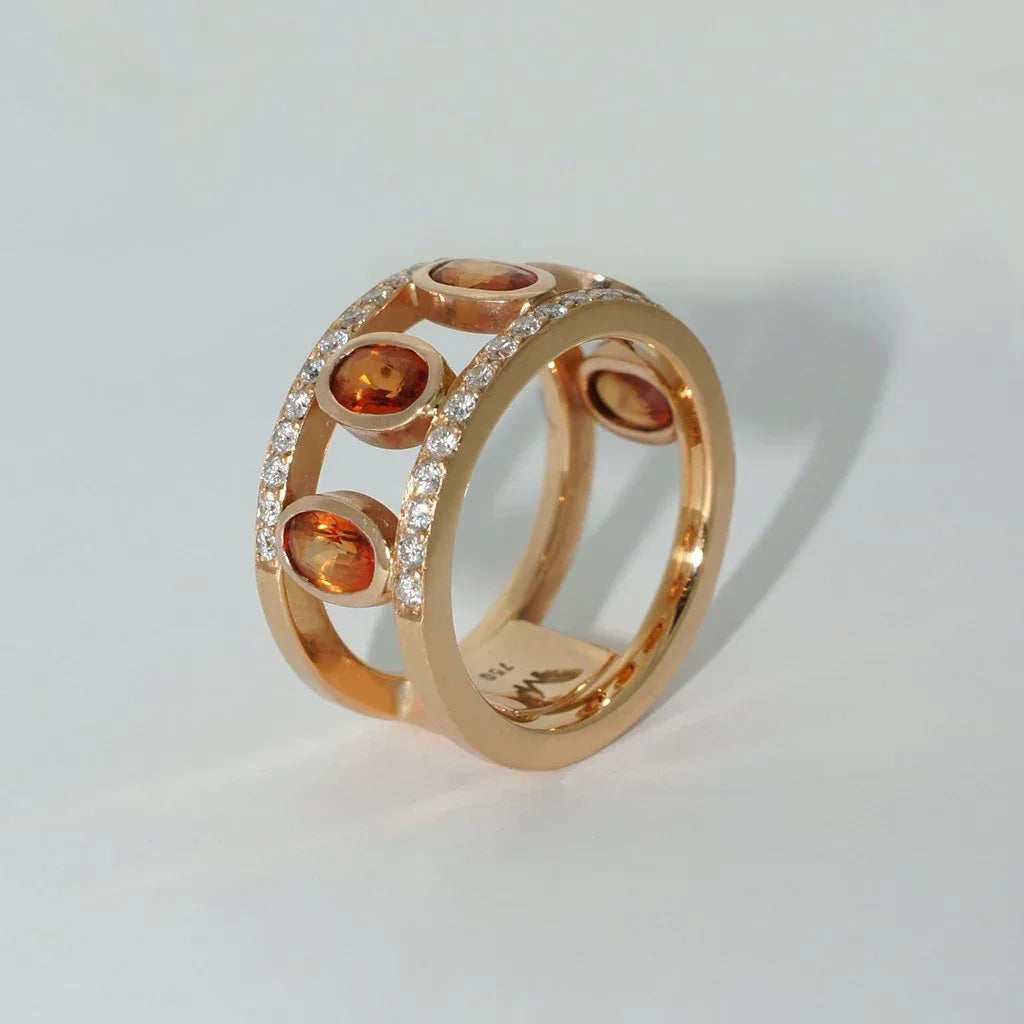 Kira | Sapphire diamond ring - Lizunova Fine Jewels