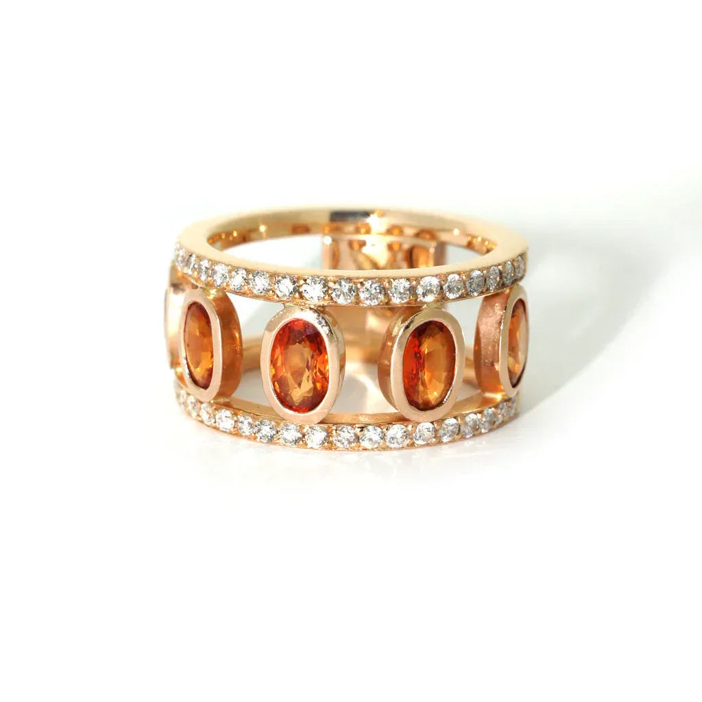 Kira | Sapphire diamond ring - Lizunova Fine Jewels