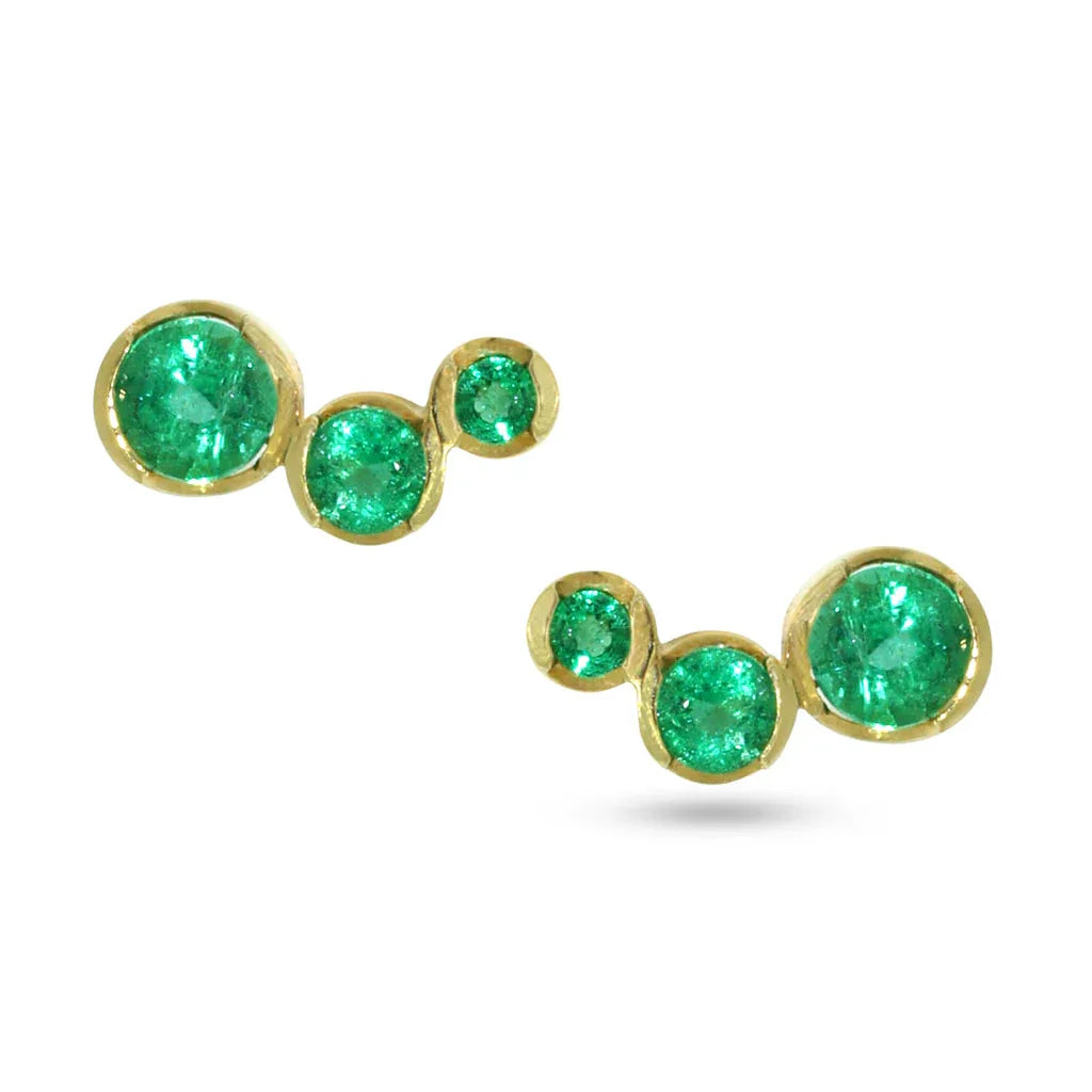 Hudson | Emerald studs - Lizunova Fine Jewels