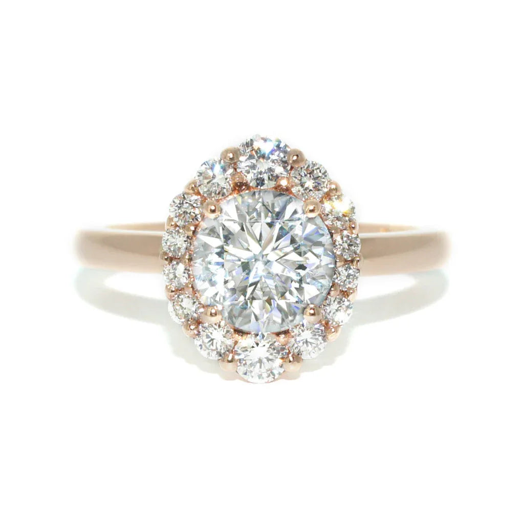 Modena | Diamond halo engagement ring - Lizunova Fine Jewels