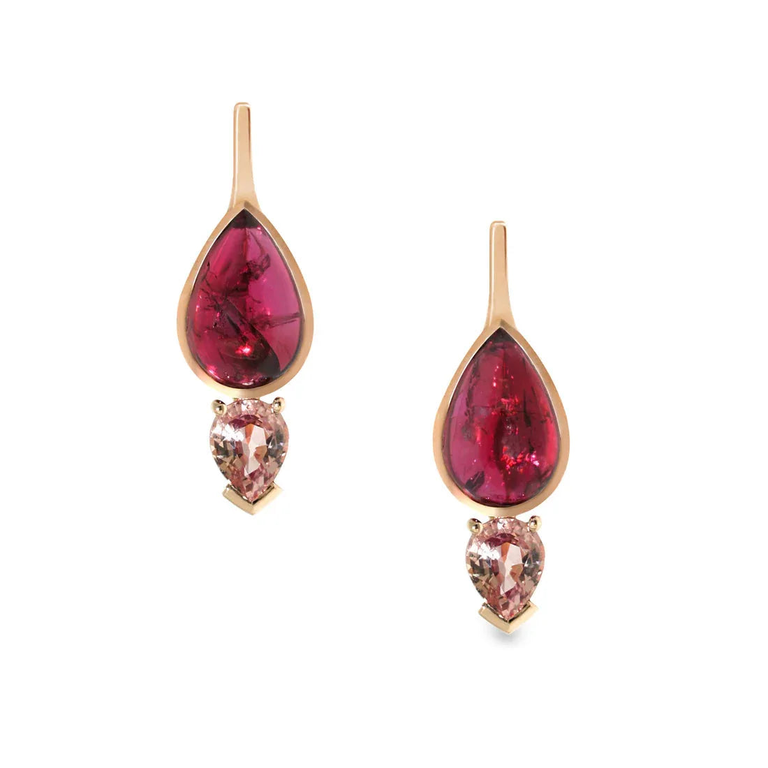 Lotus | Spinel & sapphire earrings - Lizunova Fine Jewels