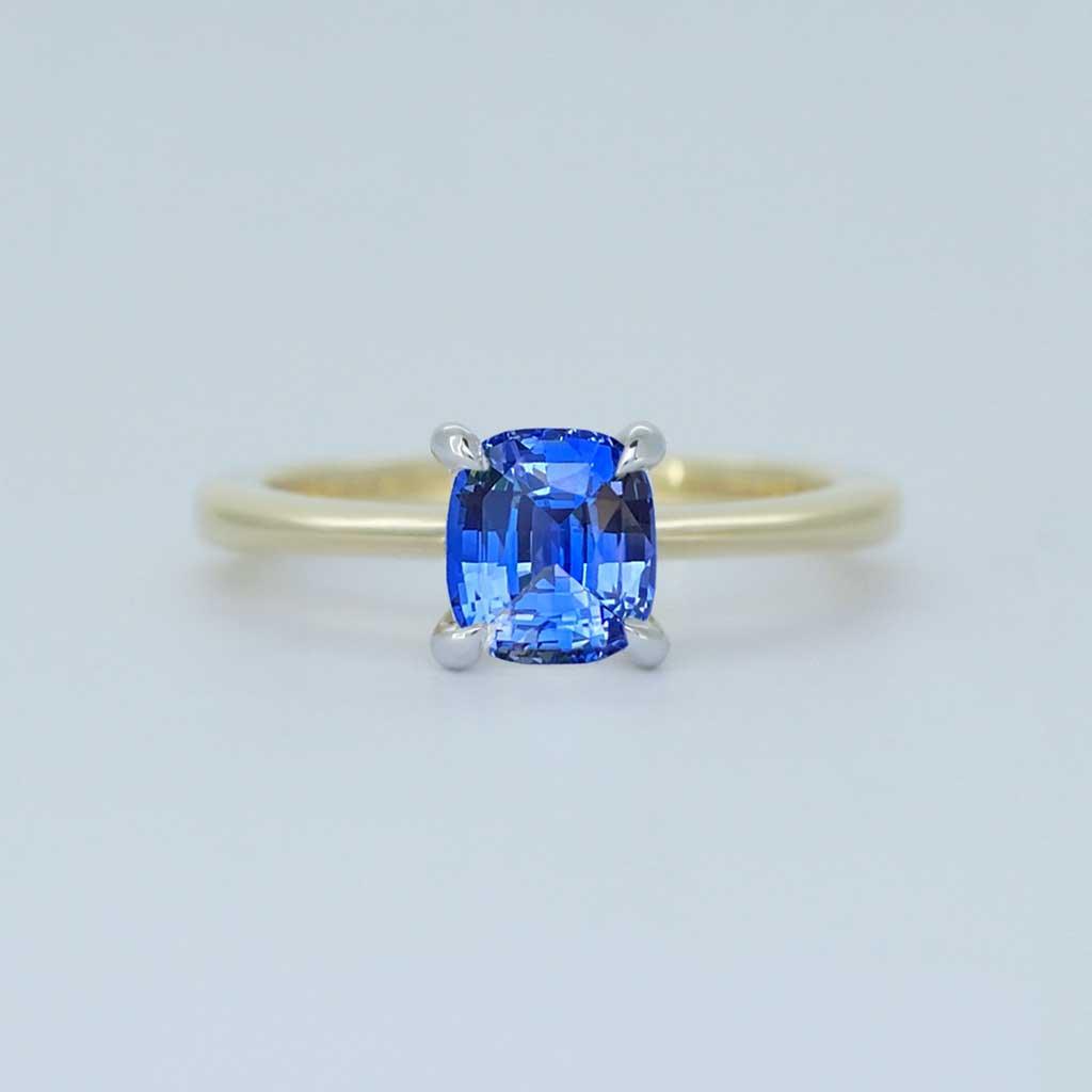 Lucia | Blue sapphire engagement ring - Lizunova Fine Jewels