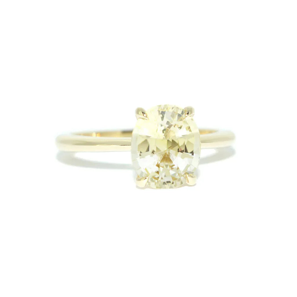 Lucia | Oval yellow sapphire engagement ring - Lizunova Fine Jewels