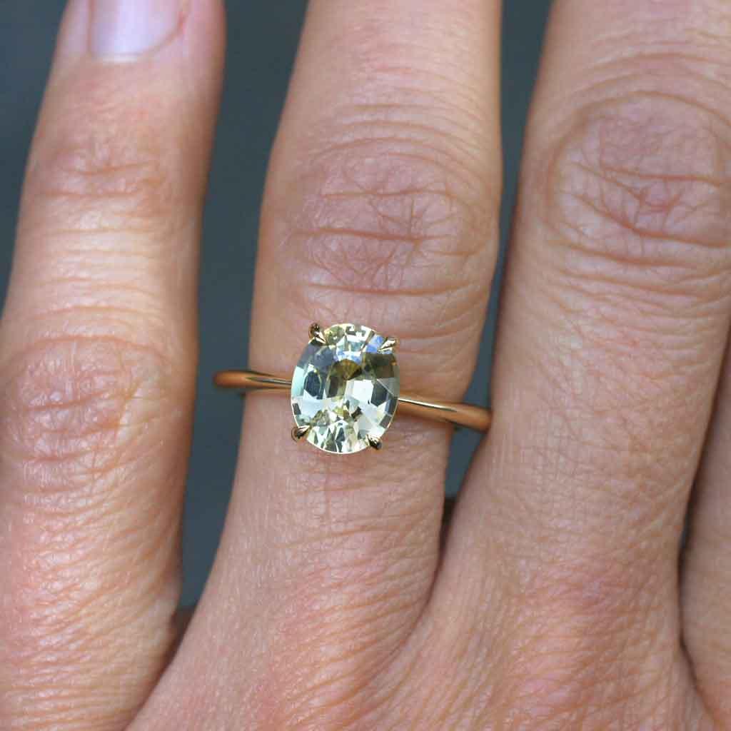 Lucia | Oval yellow sapphire engagement ring - Lizunova Fine Jewels