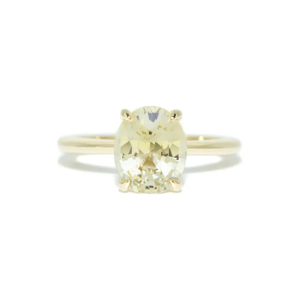 Lucia | Oval yellow sapphire engagement ring - Lizunova Fine Jewels