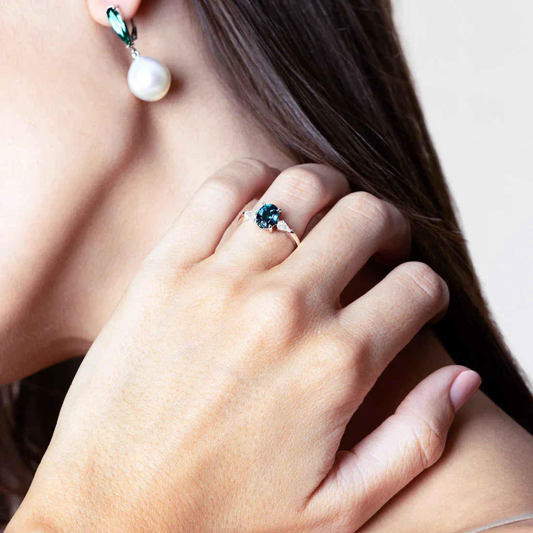 Madison | South Sea pearl & tourmaline earrings - Lizunova Fine Jewels