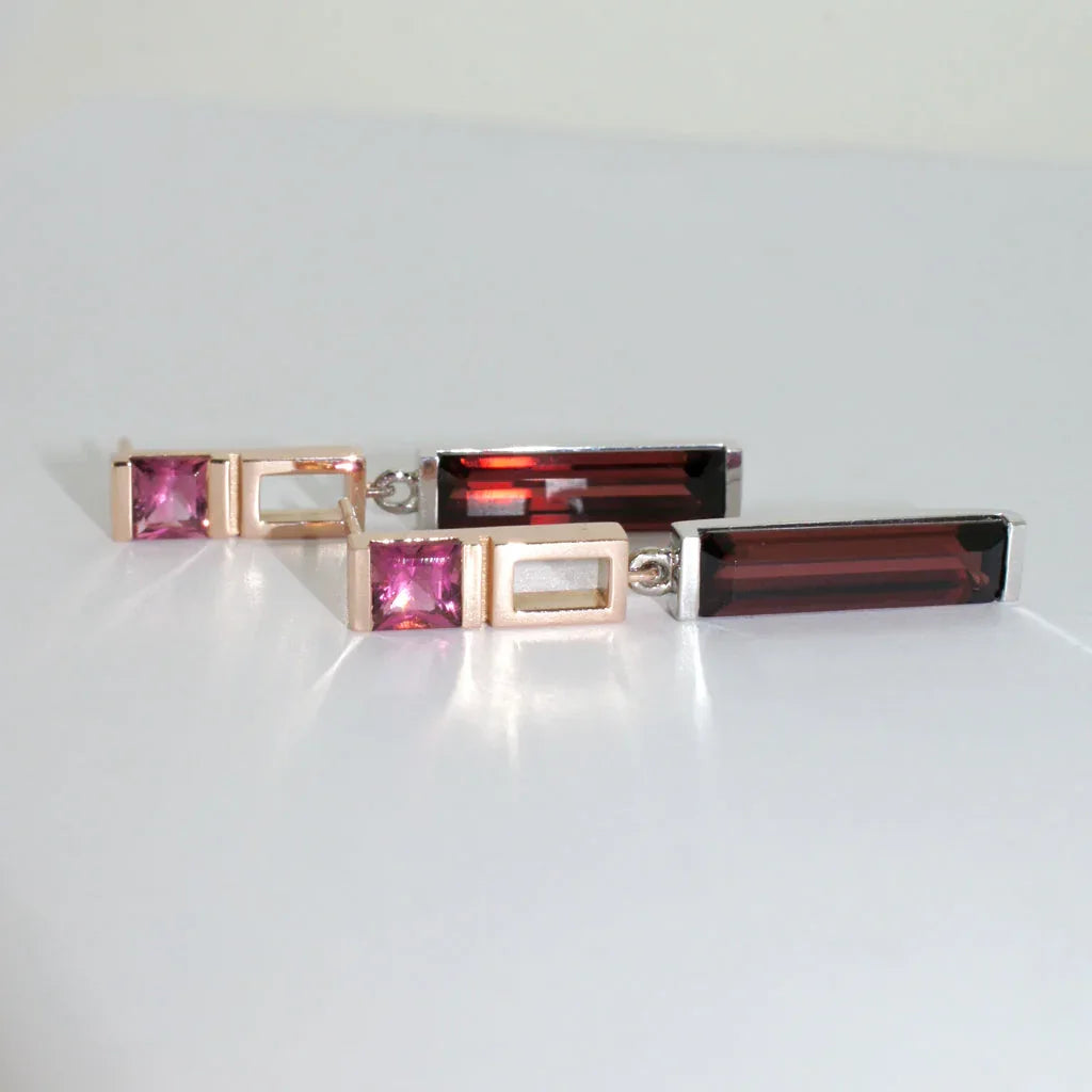 Manhattan | Garnet tourmaline earrings - Lizunova Fine Jewels