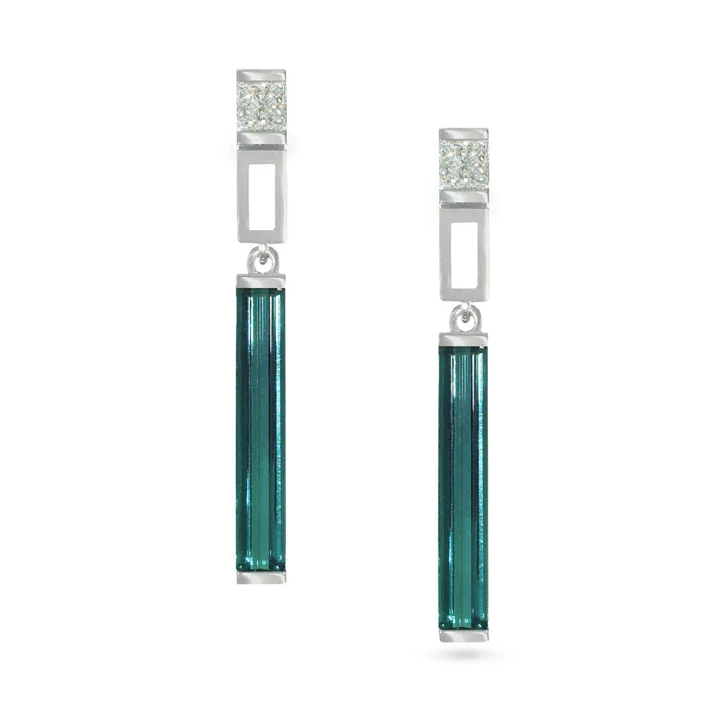 Manhattan | Tourmaline diamond earrings - Lizunova Fine Jewels