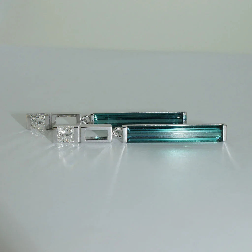 Manhattan | Tourmaline diamond earrings - Lizunova Fine Jewels