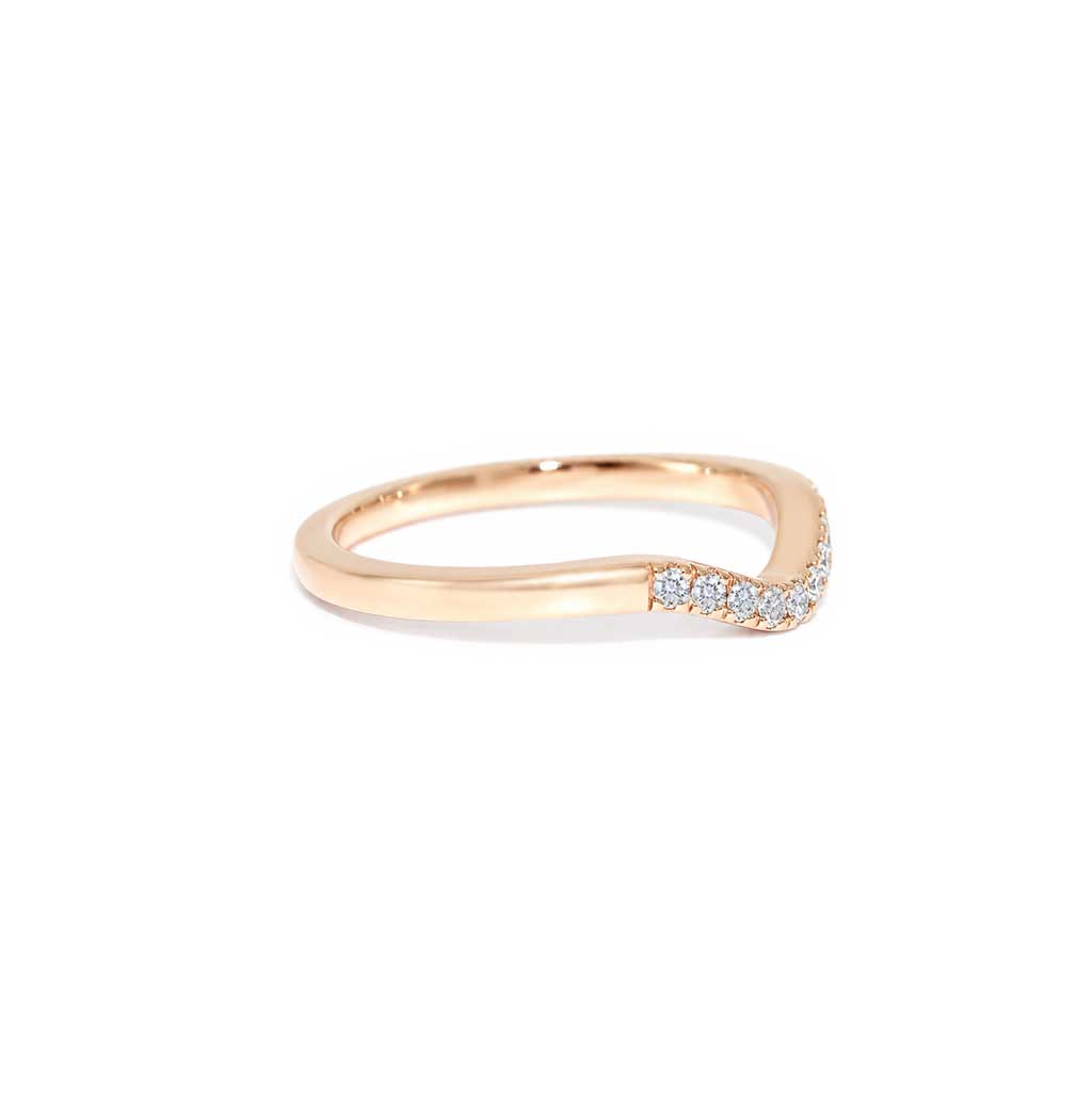 Mia - Curved diamond wedding band - Lizunova Fine Jewels