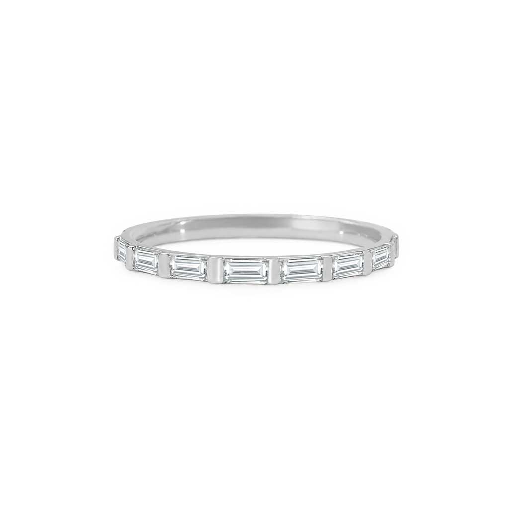 Milla - fine baguette diamond wedding band - Lizunova Fine Jewels