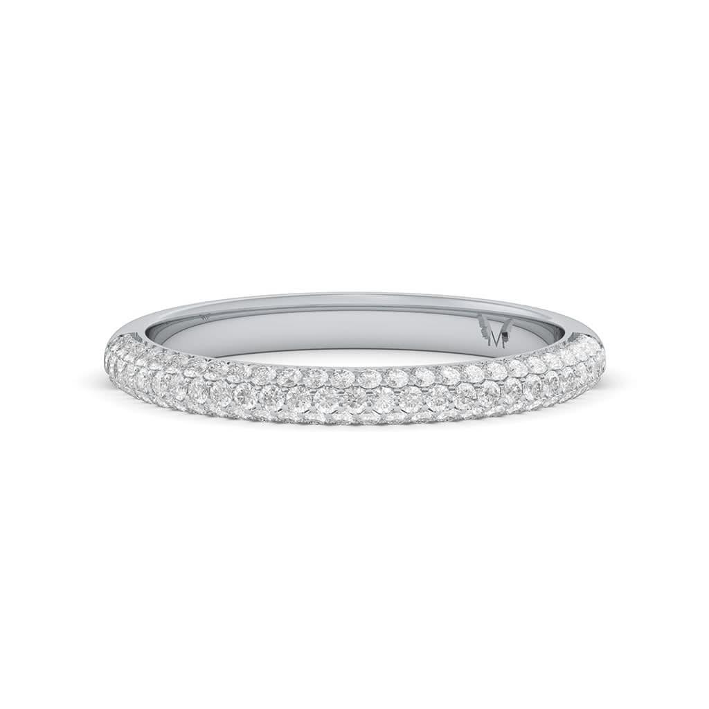 Nadia | Custom micro pave diamond wedding ring - Lizunova Fine Jewels
