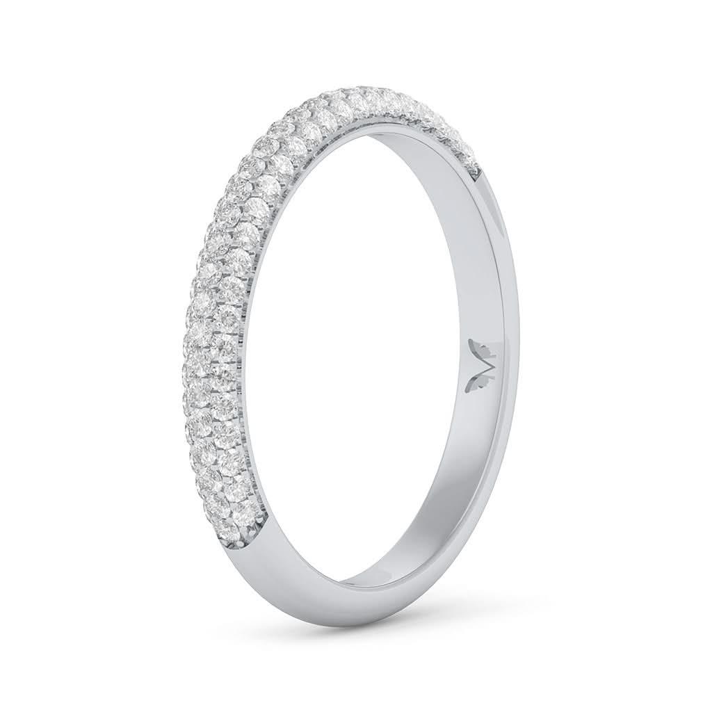 Nadia | Custom micro pave diamond wedding ring - Lizunova Fine Jewels
