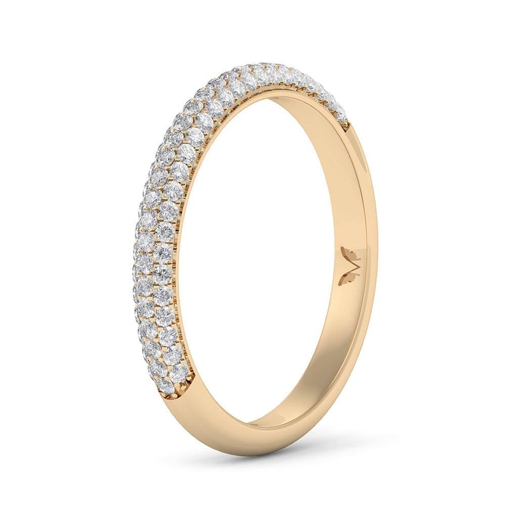Nadia | Custom micro pave diamond wedding ring - Lizunova Fine Jewels