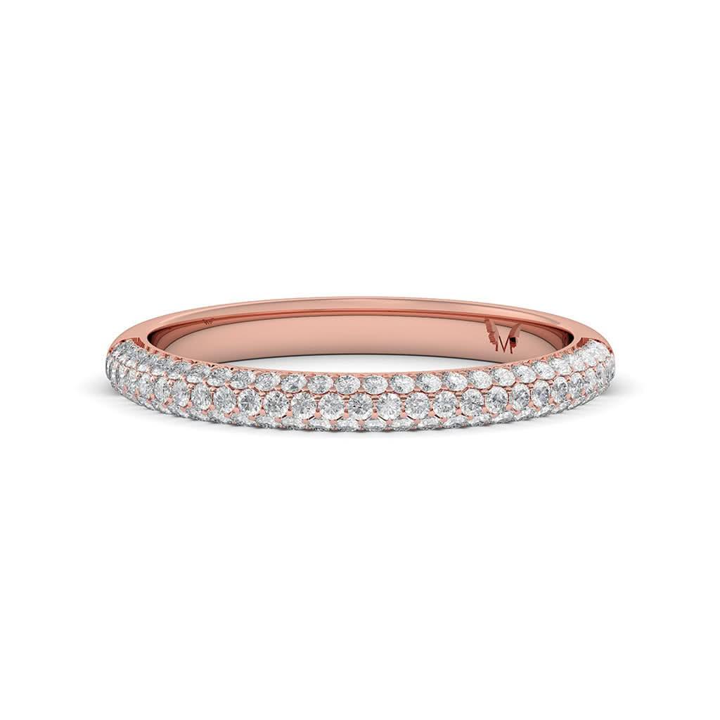 Nadia | Custom micro pave diamond wedding ring - Lizunova Fine Jewels