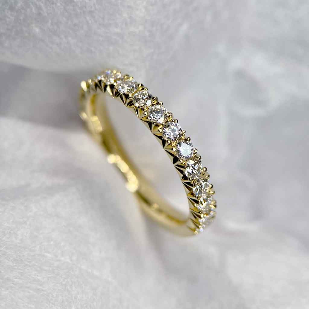 Nat | French pave diamond eternity ring