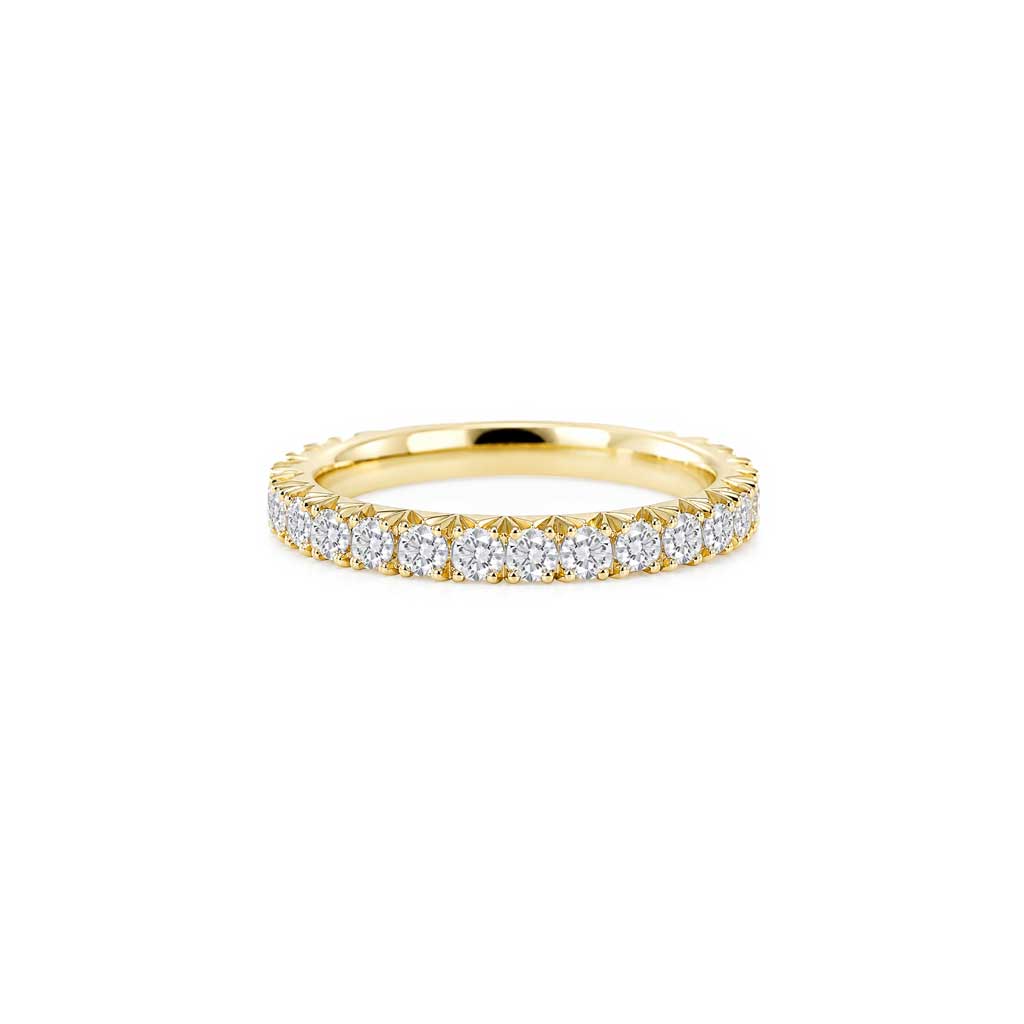 Nat - French pave diamond eternity ring in 18k yellow gold, Lizunova Fine Jewels