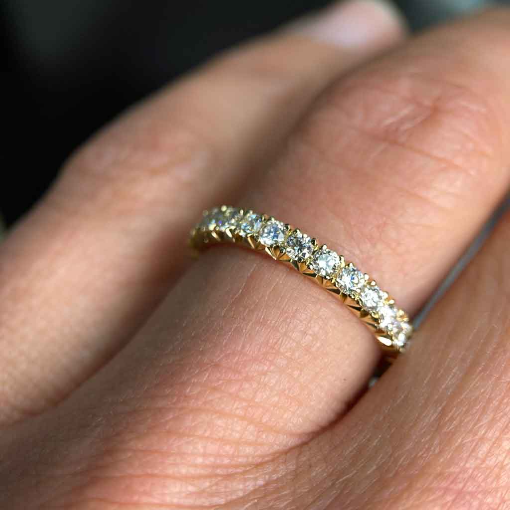 Nat | French pave diamond eternity ring