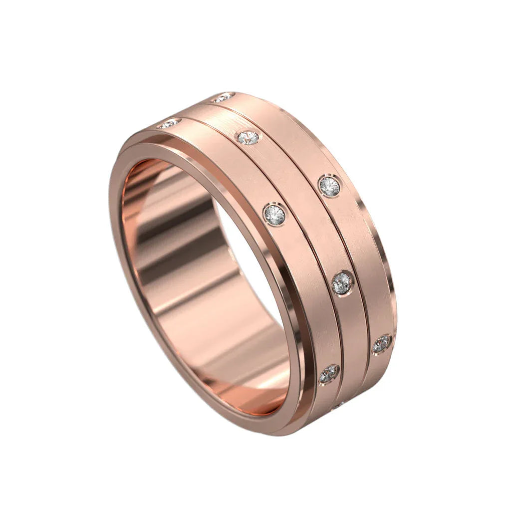 Noa | Men's kinetic spinning wedding band - Lizunova Fine Jewels