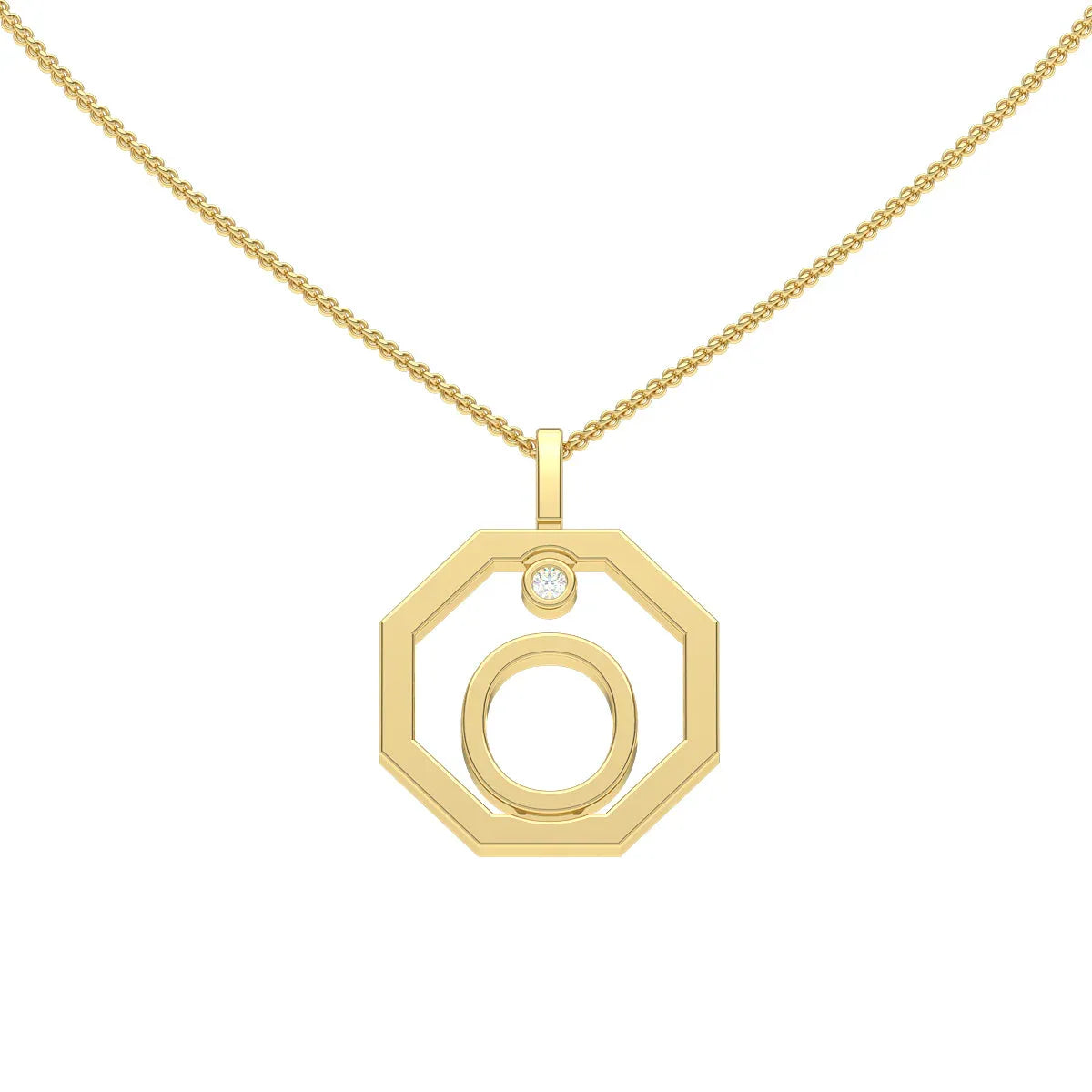 Initial pendant O - Lizunova Fine Jewels