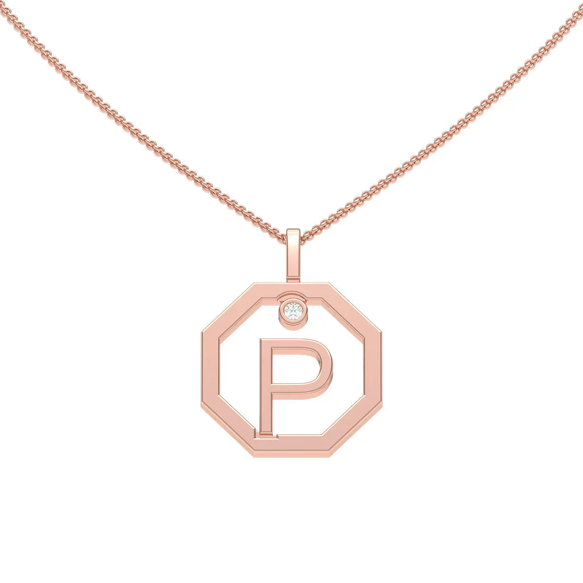 Initial pendant P - Lizunova Fine Jewels