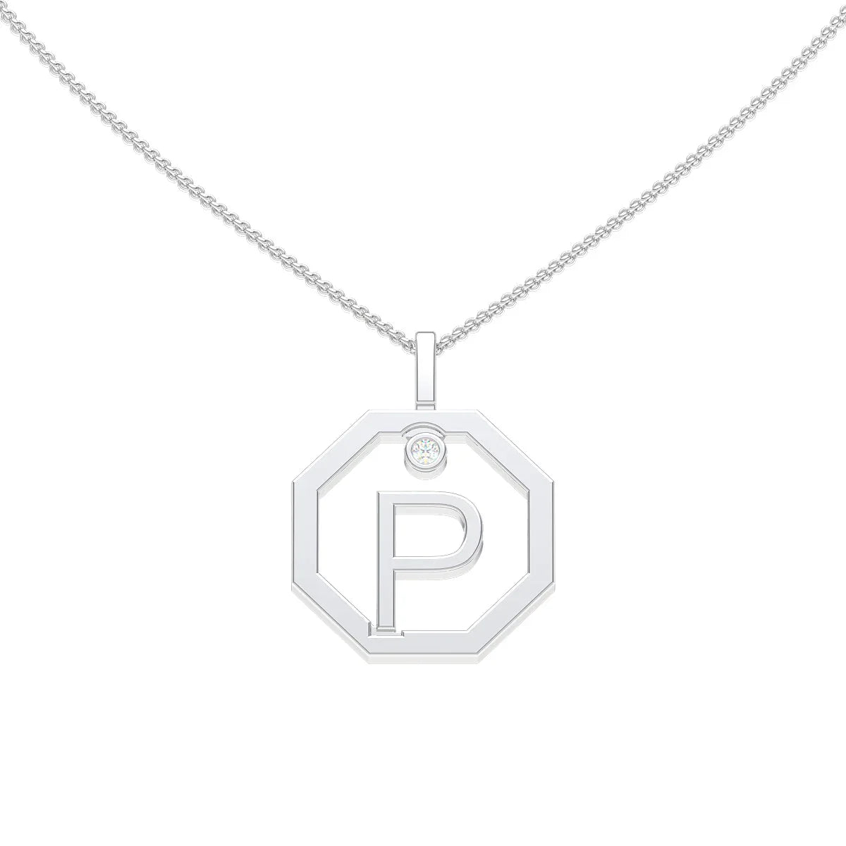 Initial pendant P - Lizunova Fine Jewels