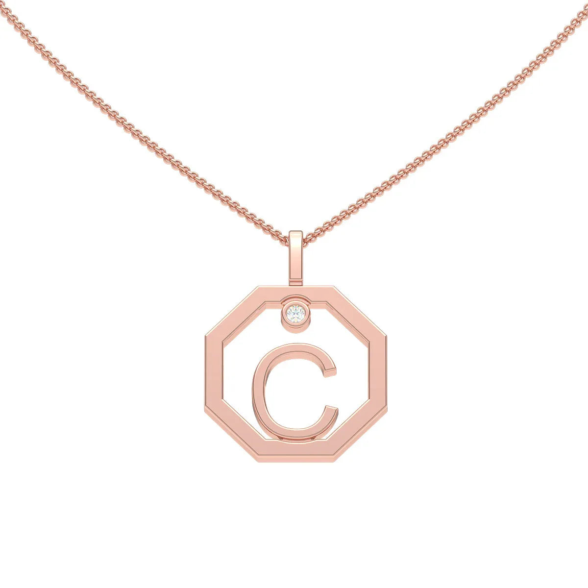 Initial pendant C - Lizunova Fine Jewels