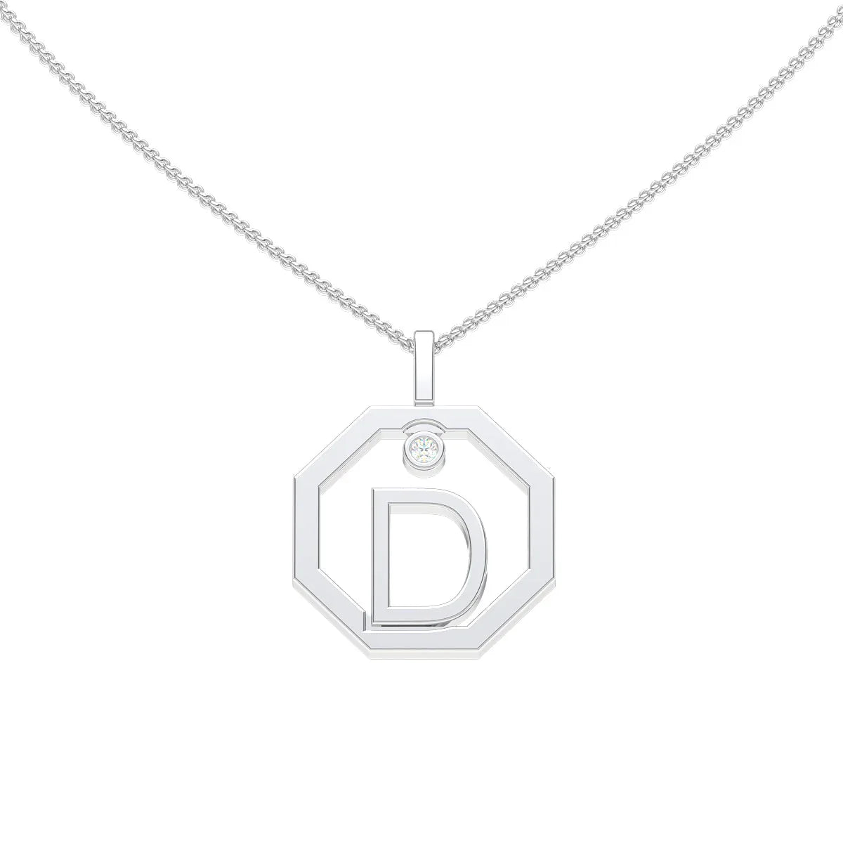 Initial pendant D - Lizunova Fine Jewels