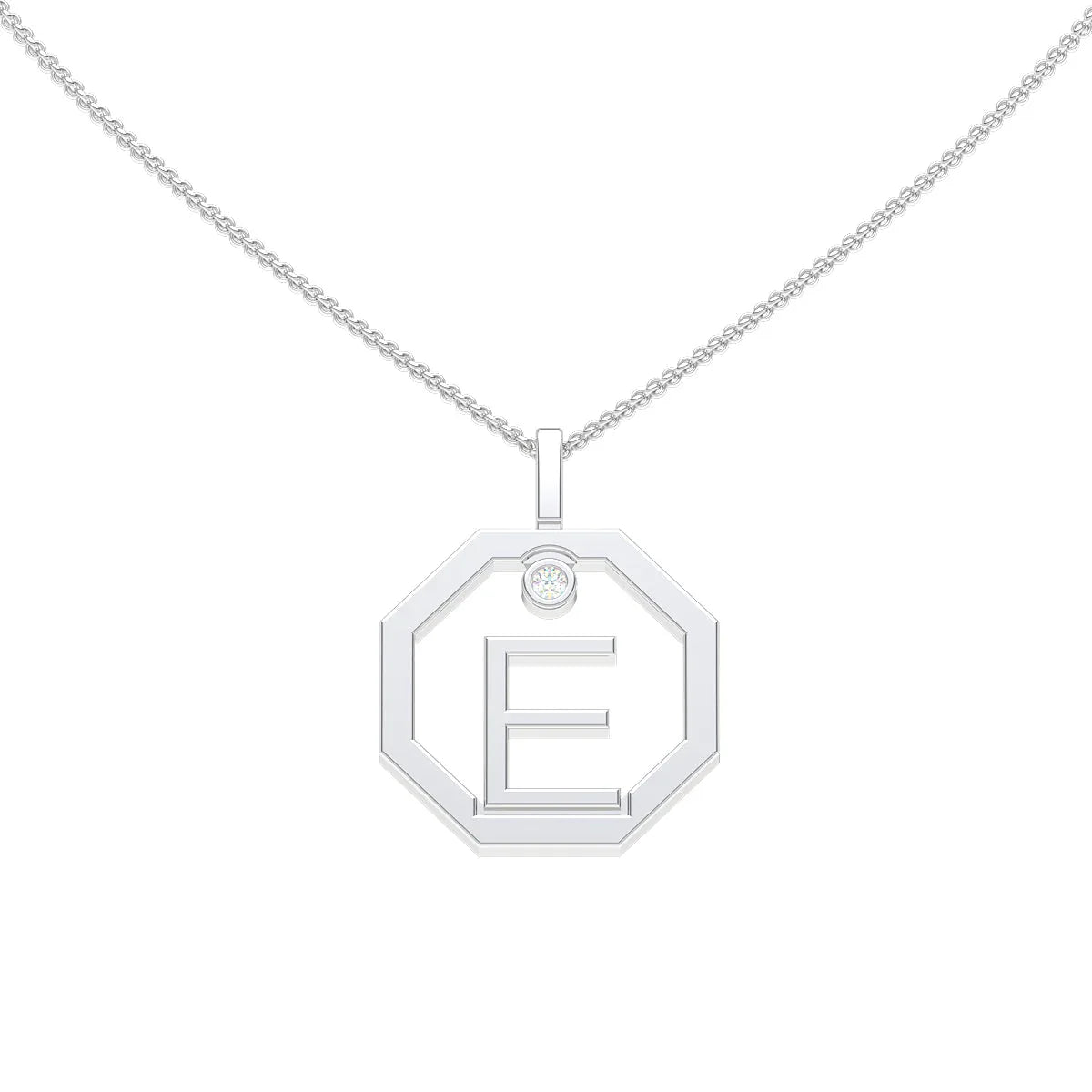Initial pendant E - Lizunova Fine Jewels