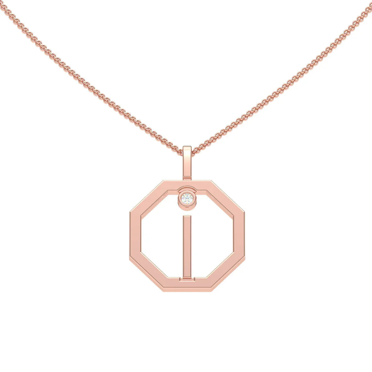 Initial pendant I - Lizunova Fine Jewels