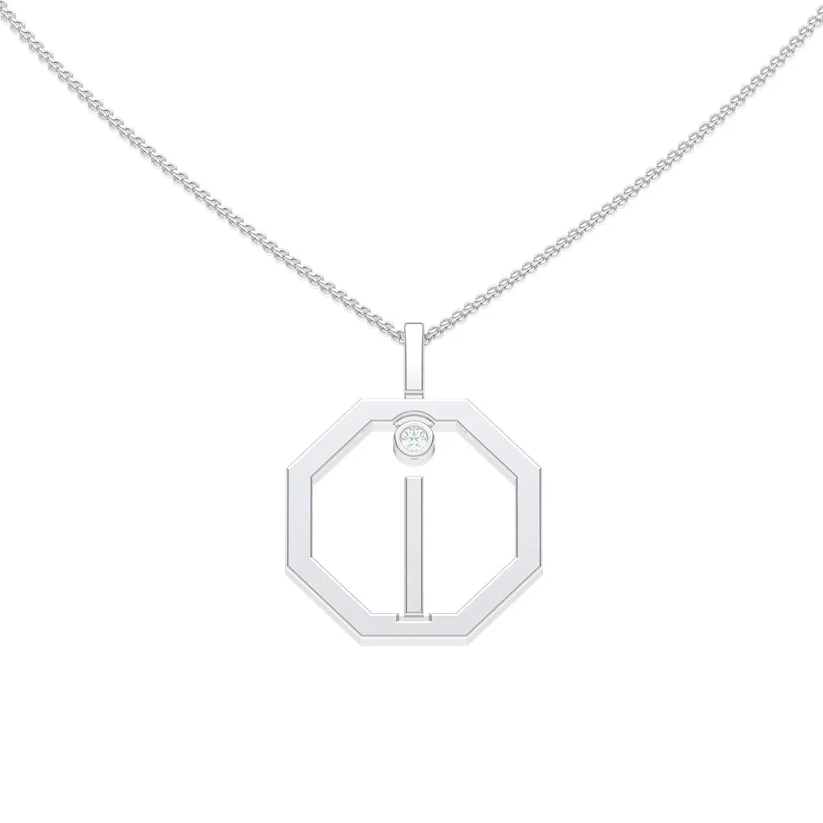Initial pendant I - Lizunova Fine Jewels