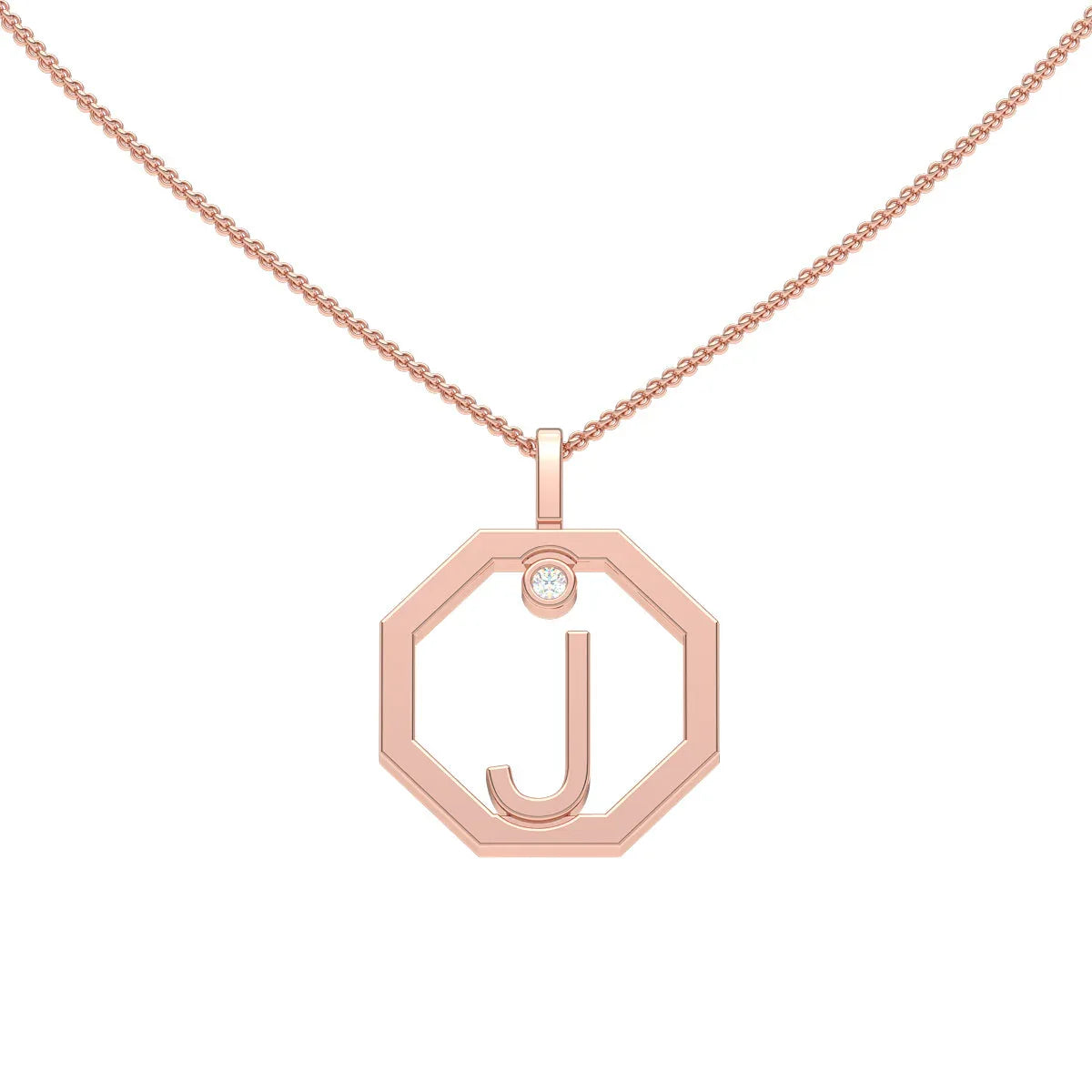Initial pendant J - Lizunova Fine Jewels