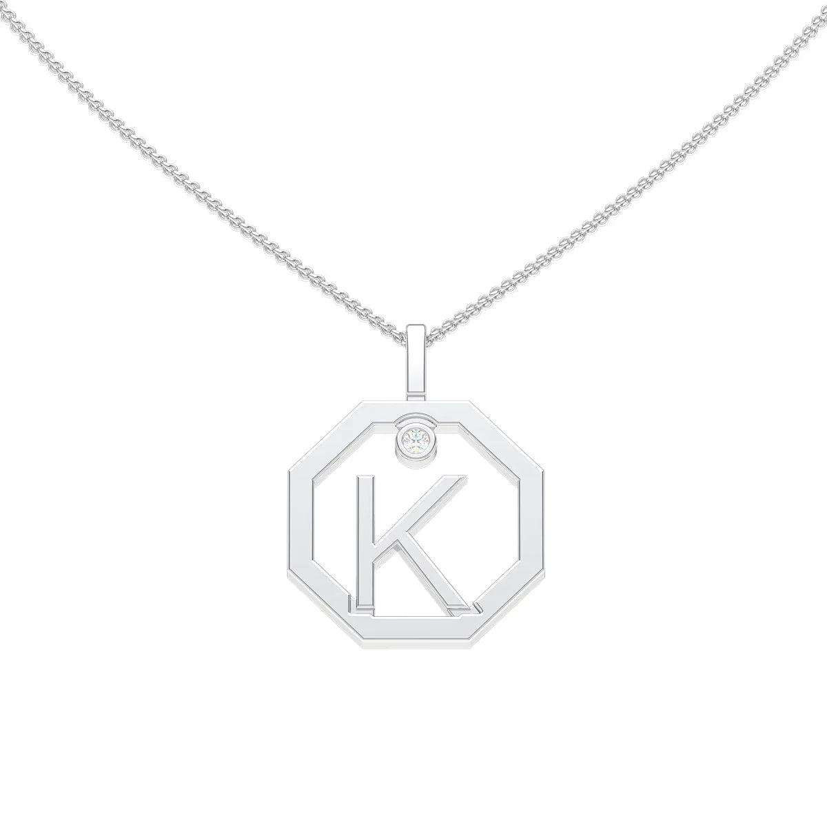 Initial pendant K - Lizunova Fine Jewels
