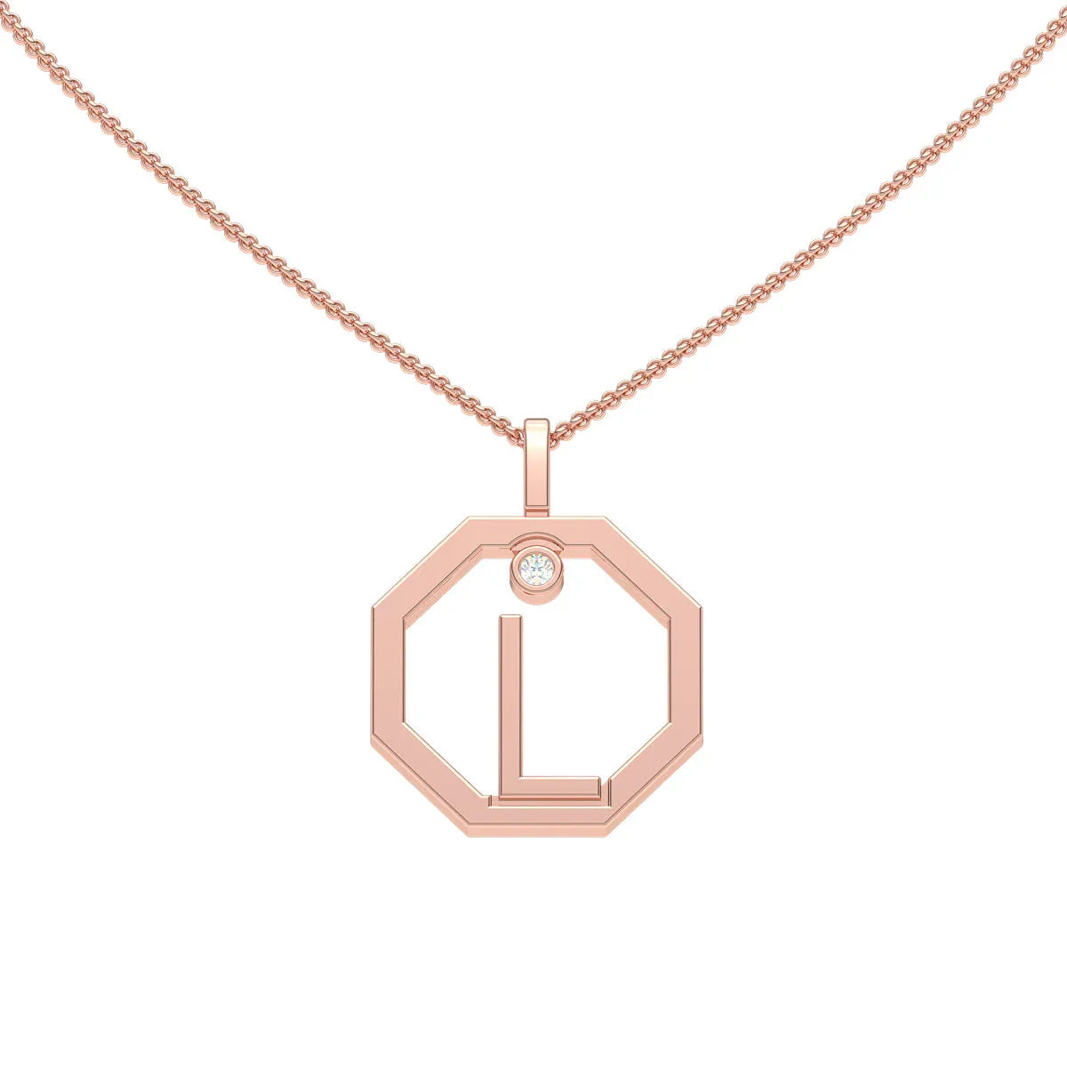 Initial pendant L - Lizunova Fine Jewels