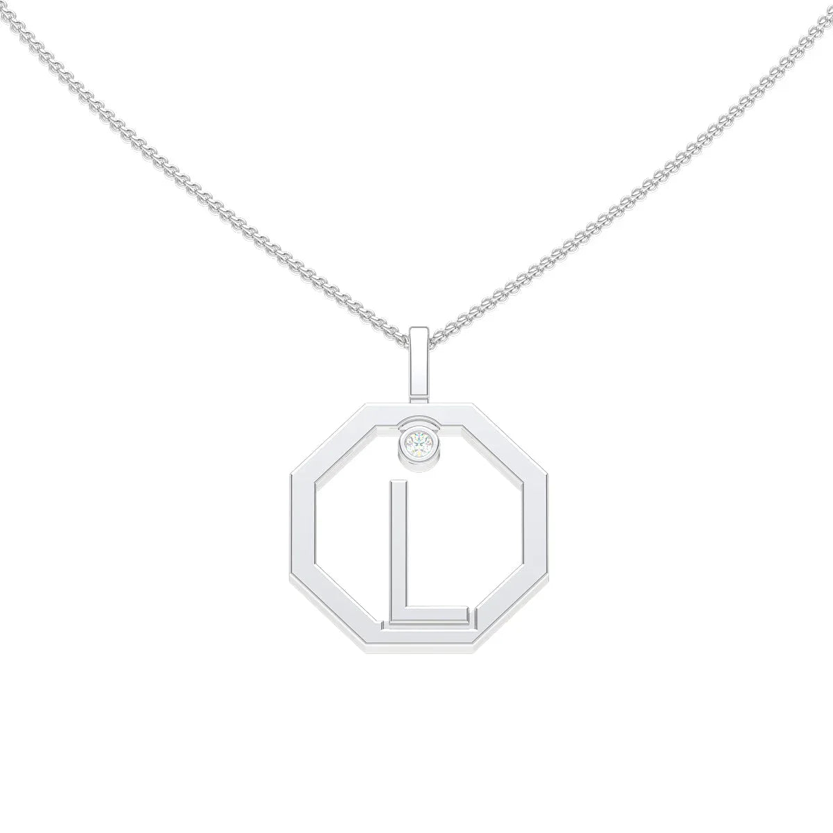 Initial pendant L - Lizunova Fine Jewels