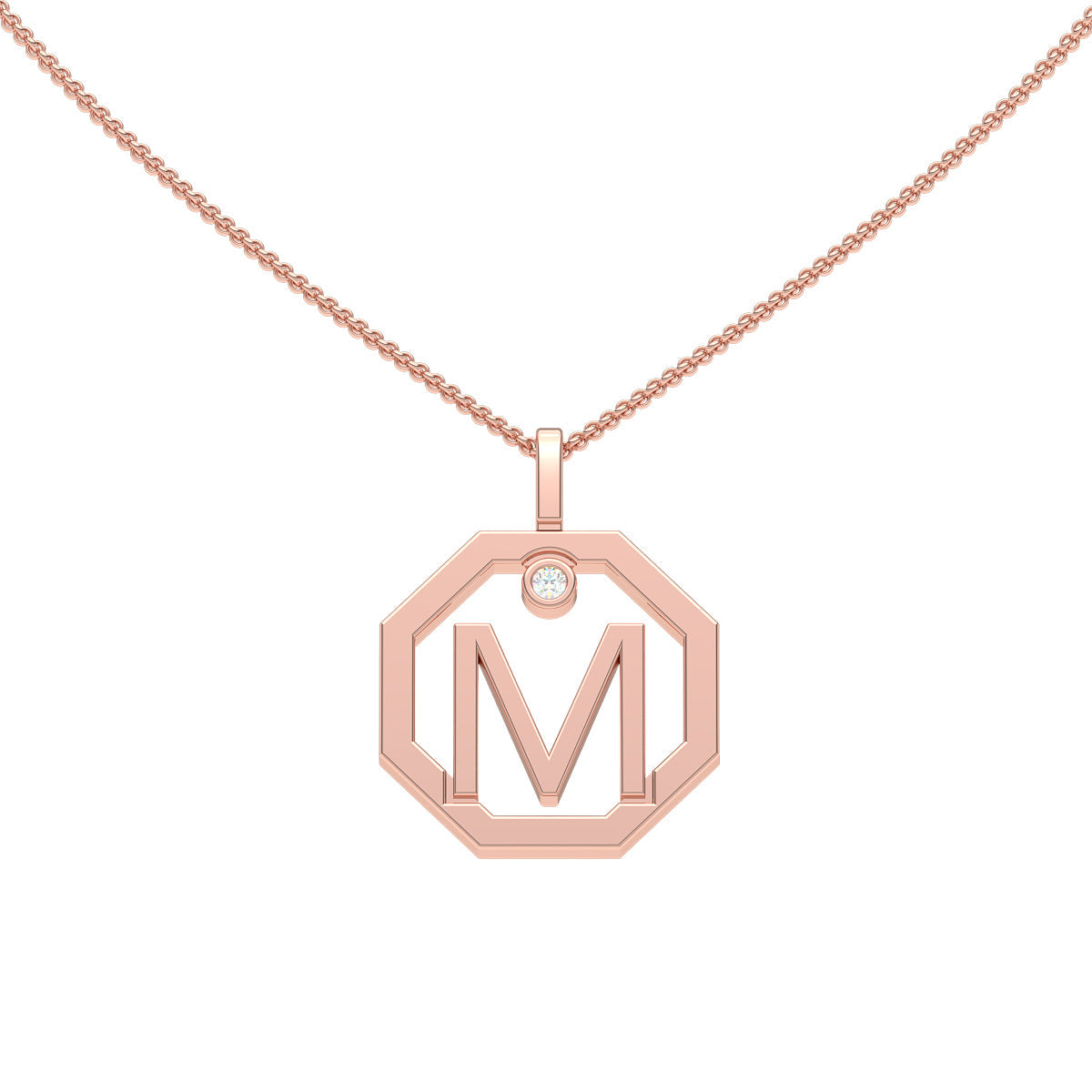 Personalised-Initial-M-diamond-rose-gold-pendant-Lizunova-Fine-Jewels-Sydney-NSW-Australia