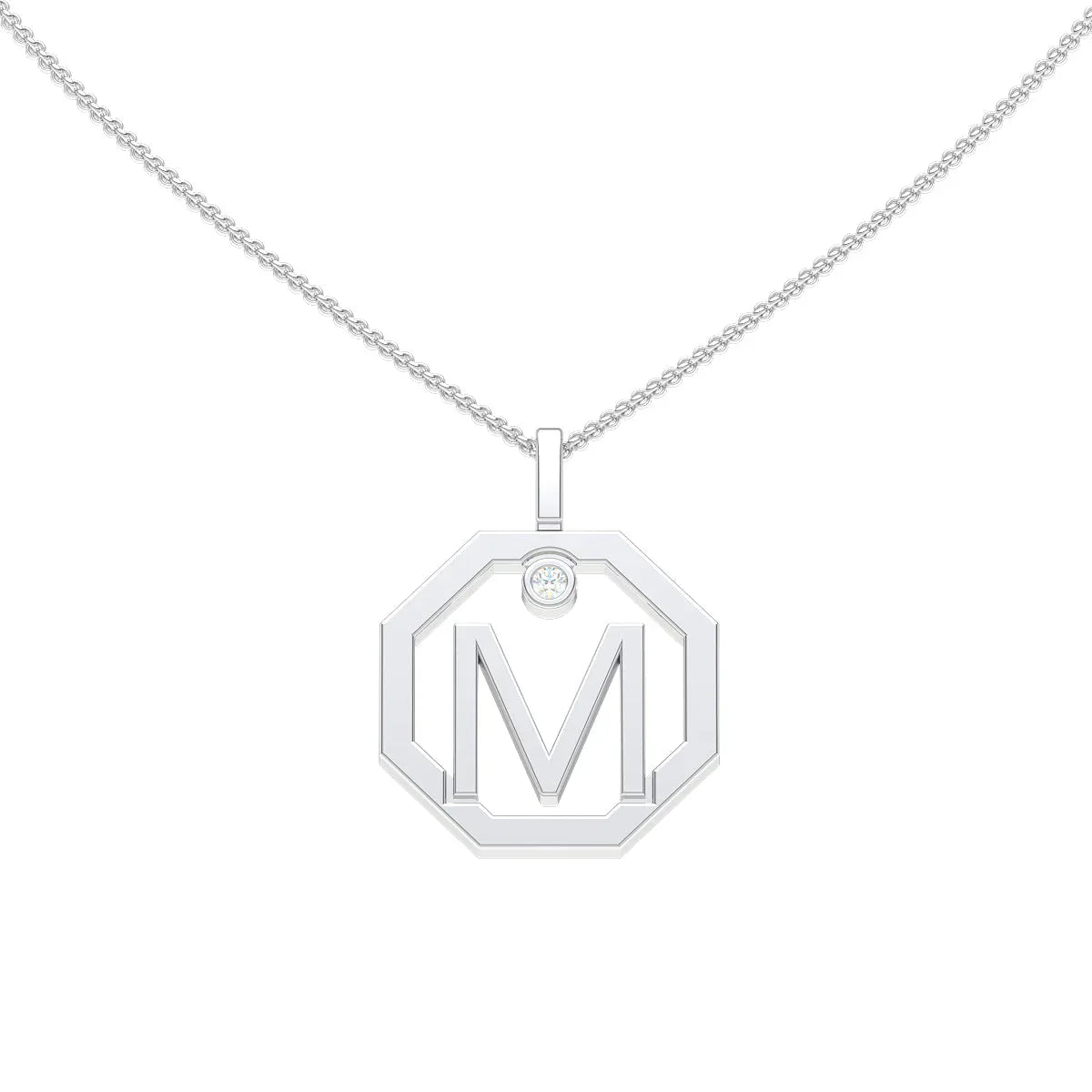 Initial pendant M - Lizunova Fine Jewels