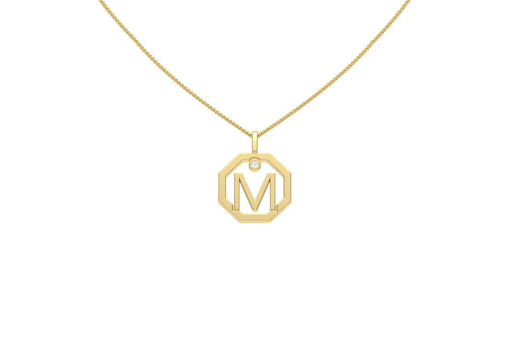 Initial pendant M - Lizunova Fine Jewels