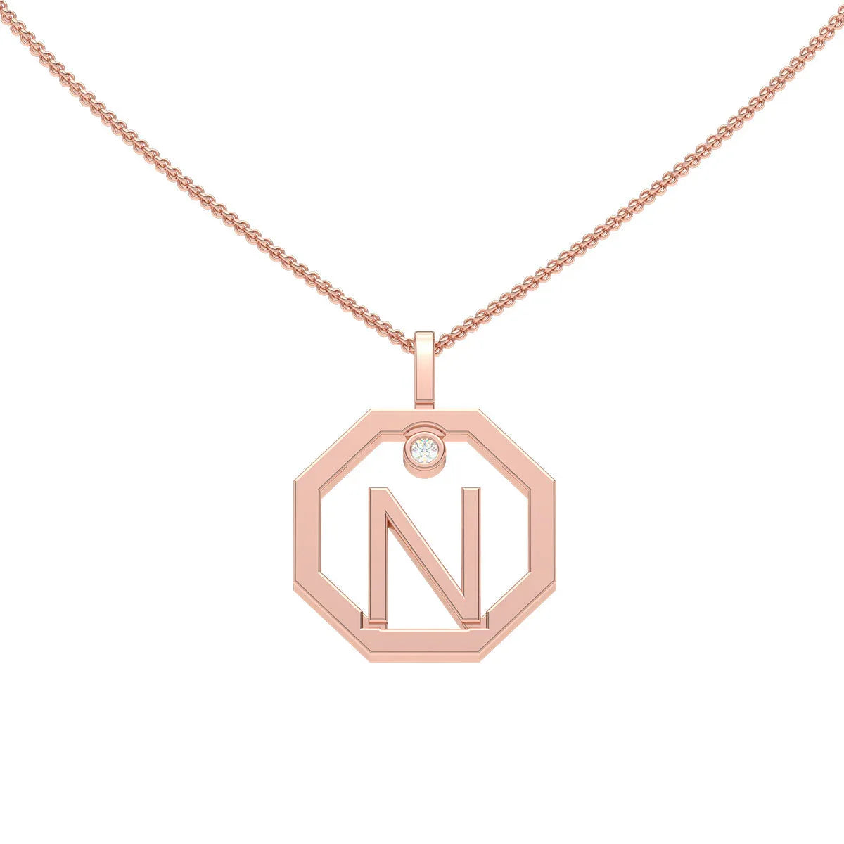 Initial pendant N - Lizunova Fine Jewels
