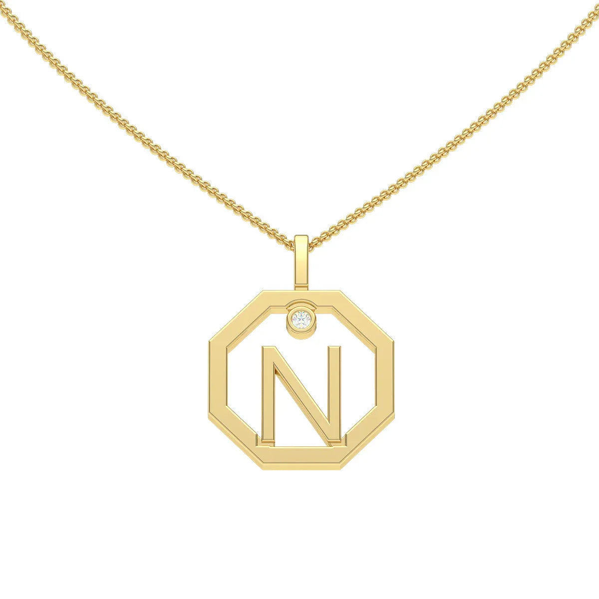 Initial pendant N - Lizunova Fine Jewels
