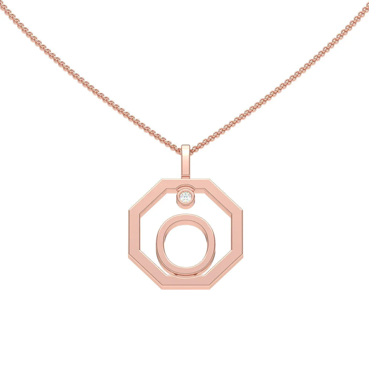 Initial pendant O - Lizunova Fine Jewels