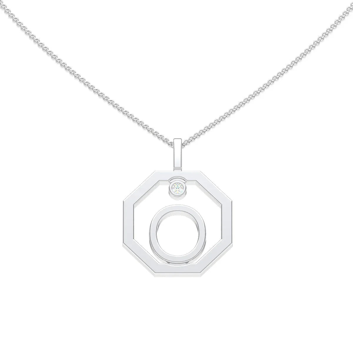 Initial pendant O - Lizunova Fine Jewels