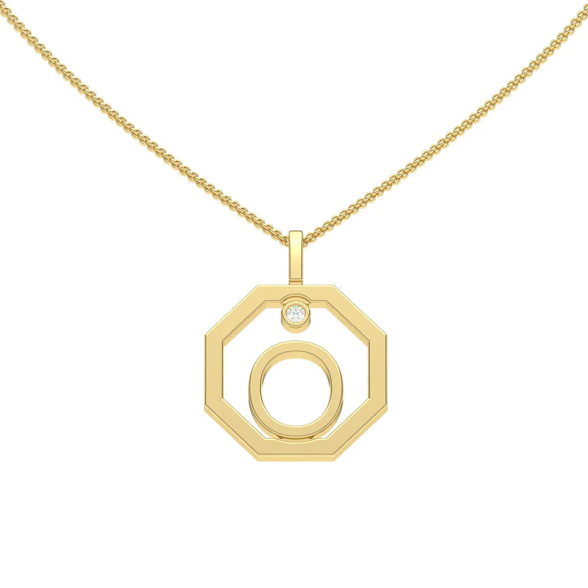 Initial pendant O - Lizunova Fine Jewels